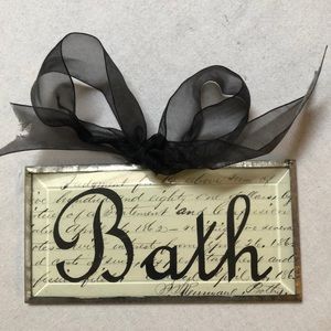 Bath decor sign